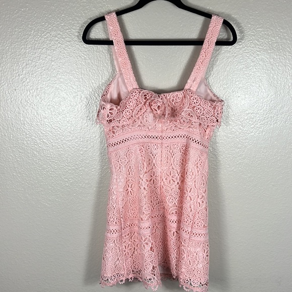(SOLD) Lovers + Friends Happy Hour Crochet Mini Dress - Picture 6 of 9